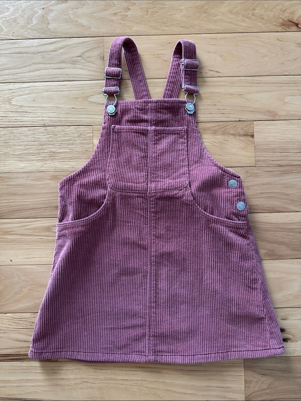 Zara Pink Corduroy Overall Dress